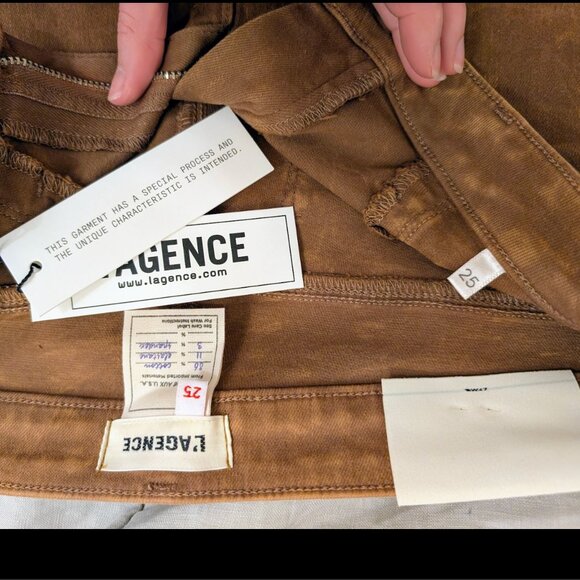 NWT L'AGENCE Margot Coated Crop High Waist Skinny Jeans – Size 25 - Picture 5 of 6